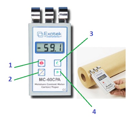 Hướng dẫn sử dụng máy đo độ ẩm giấy EXOTEK MC-60CPA - khangkien.com.vn - 0936 620 757